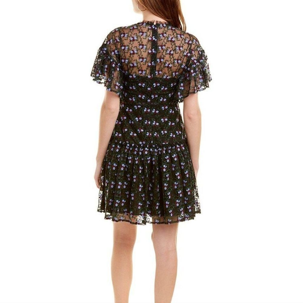 Pearl Lela Rose Embroidered Lace and Tulle Flounce Dress - Picture 14 of 16